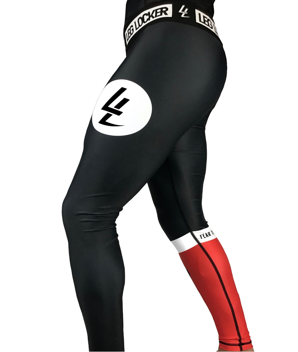 FUJI Baseline V2 Spats Jiu Jitsu – Pantaloni A Compressione Uomo Donna, Nero, Taglia WM, Elasticizzati 4 Vie